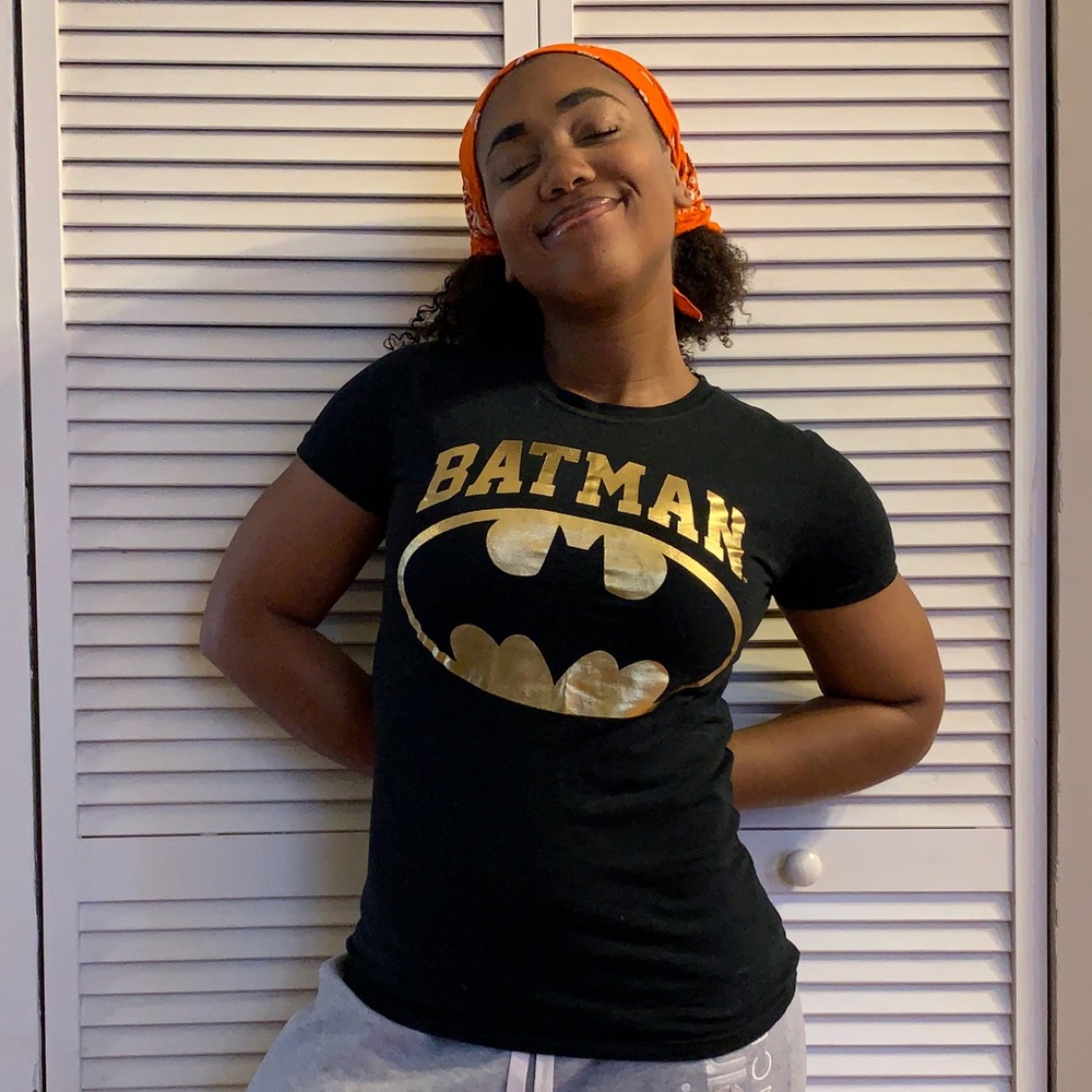 DC Comics Batman metallic tee shirt t-shirt